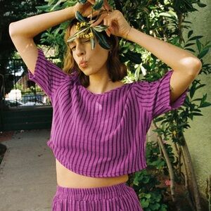 Noa Crop Tee Curator SF size M